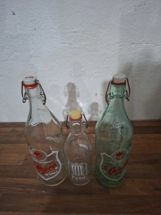 3 Bottiglie di Gassosa Vintage