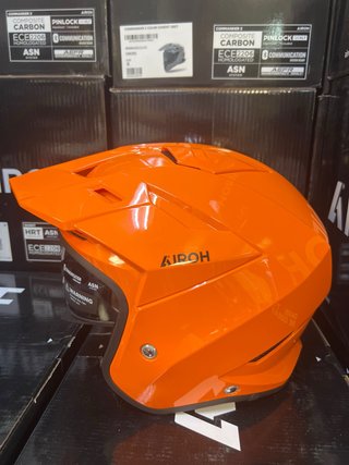 Casco Moto L Trial Airoh Jet Naranja