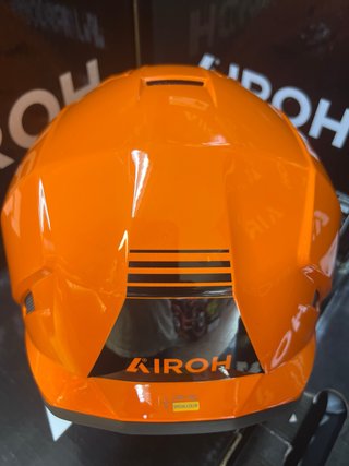 Casco Moto L Trial Airoh Jet Naranja