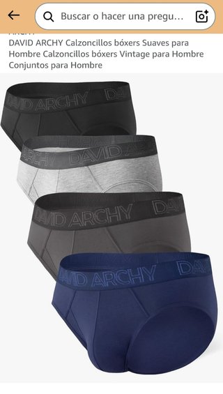 David Archy slips, calzoncillos, de bambù