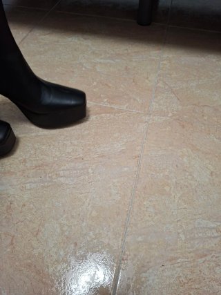 Botines negros de plataforma y tacón