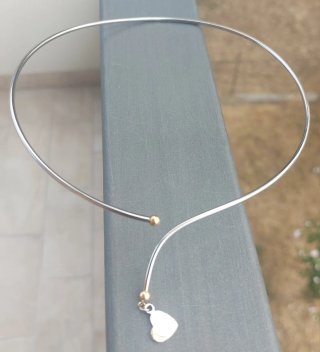 Girocollo in oro 750 e acciaio
