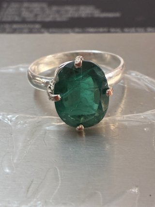 Anillo Plata 7.00 Ct Esmeralda Muzo DGL
