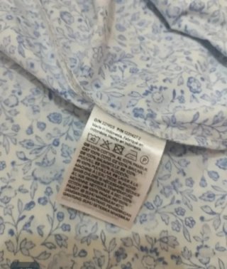 Vestido H&M tirantes floral azul blanco XL