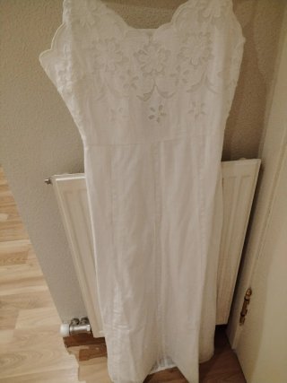 Vestido Slowlove bordado blanco talla S