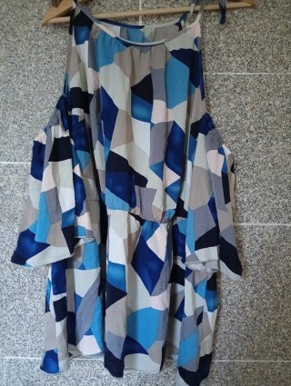 Blusa de estampado geométrico 4XL