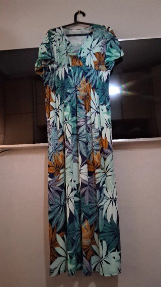Vestido largo estampado floral