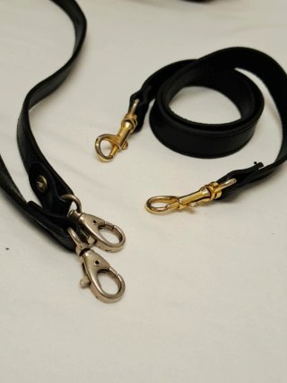 Bolso Mutton Piel Negro con 2 Correas