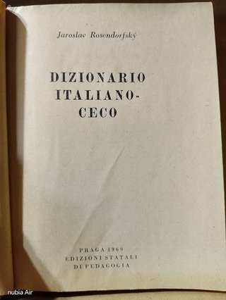 Dizionario Italiano-Ceco / ceco-italiano