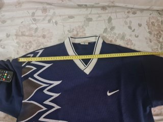 Vintage 90s Nike Mesh (Malla) Diseño Zigzag L/XL