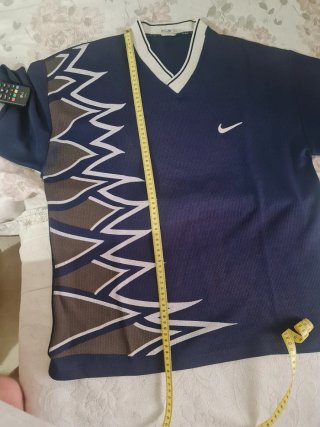 Vintage 90s Nike Mesh (Malla) Diseño Zigzag L/XL