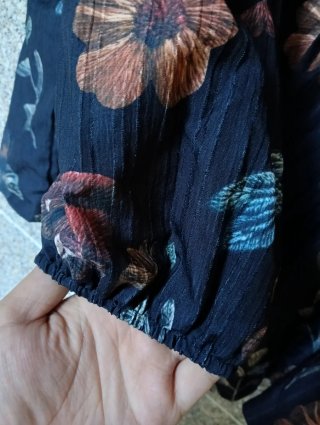 Blusa estampada flores y libélulas 4XL
