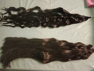 Mallas pelo fallera sintéticas castañas