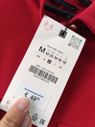 Vestido Midi Zara Rojo Talla L