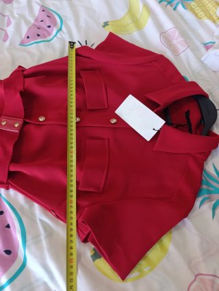 Vestido Midi Zara Rojo Talla L