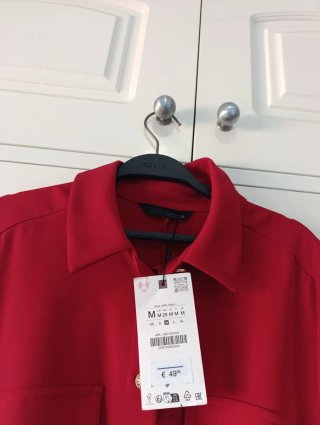 Vestido Midi Zara Rojo Talla L
