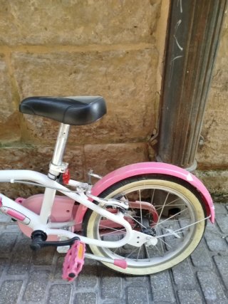 Bicicleta Infantil BTWIN Rosa y Blanca