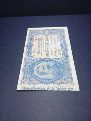 Biglietto di Stato 10 Lire del 1915 in Rarità Rara