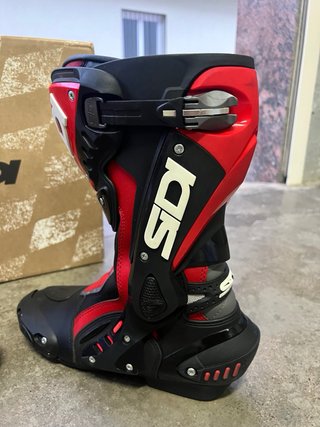 Botas Moto Sidi Racing Negras y Rojas