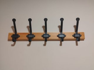 Perchero IKEA Madera y Metal Negro