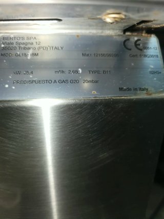 Freidora Industrial Bertos Gas Natural