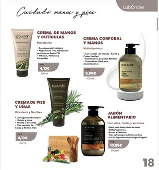 Ecolatier Cremas Manos, Pies y Corporal