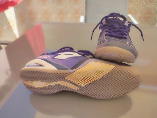 Zapatillas de pádel Lotto grises y moradas