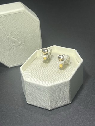 Pendientes Swarovski Oro Blanco