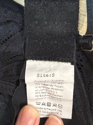Sujetador lactancia negro con encaje -  Talla S