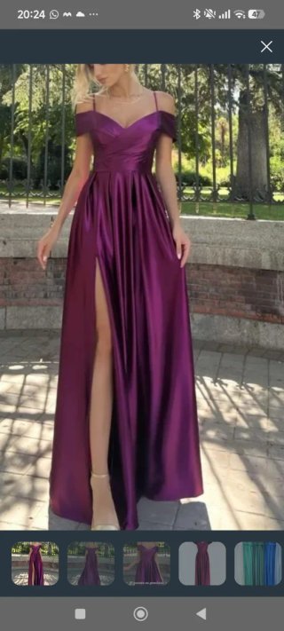 Vestido de fiesta con abertura