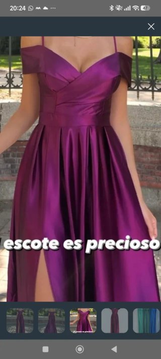 Vestido de fiesta con abertura