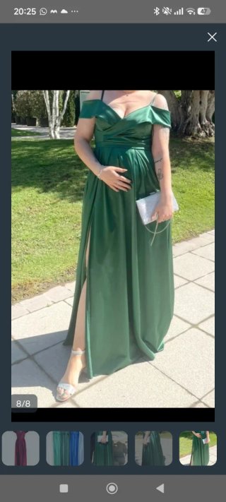 Vestido de fiesta con abertura