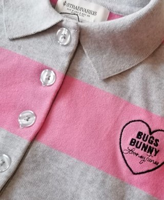 Jersey rayas rosa y gris Bugs Bunny