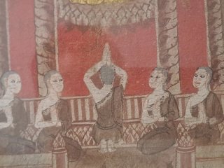 Pintura asiática antigua Buda