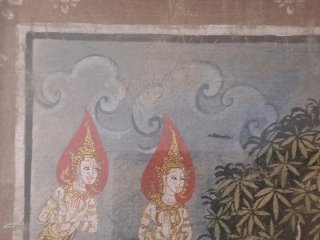 Pintura asiática antigua Buda