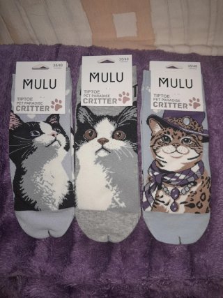 Solidario:Calcetines tobilleros 3pares gatos 35-40