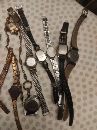 Lote relojes antiguos y joyas