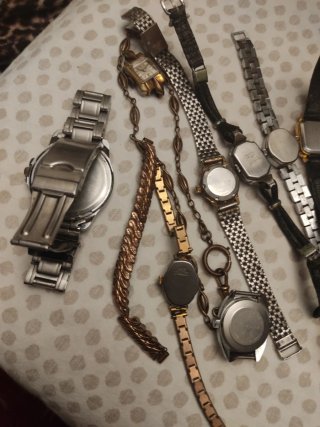 Lote relojes antiguos y joyas