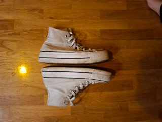 Converse Plataforma Beige Talla 38