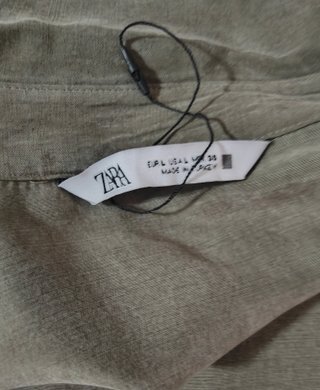Camicia Zara verde oliva corta