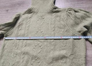Jersey cuello alto mujer verde
