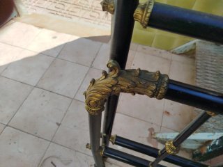 Cabeceros de hierro forjado dorados