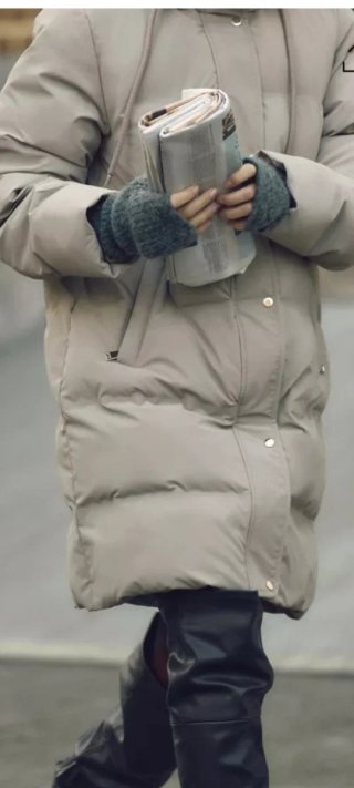 Anorak acolchado Zara beige