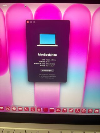 MacBook Neo 13”Apple A18 Pro 8 RAM 512 GB Touch ID