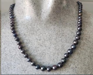 Collar y pendientes perlas naturales y plata