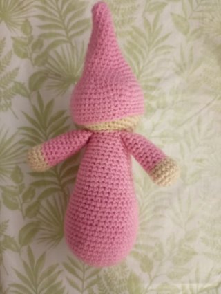 Muñeco bebé crochet rosa