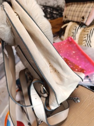 Mochila Parfois Beige y Blanca