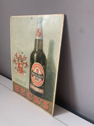 Insegna pubblicitaria Birra Beck’s anni ’50