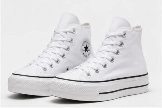 Converse Chuck Taylor Lift Hi Blancas