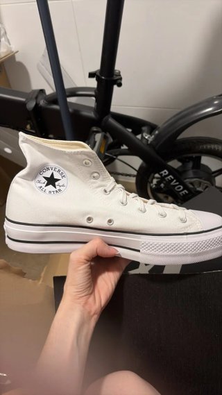 Converse Chuck Taylor Lift Hi Blancas